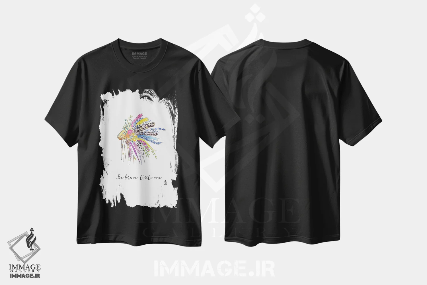 تیشرت مشکی طرح دار – تیشرت انگیزشی ,"شجاع باش" اثر مرسدس لوپز چارّو فروشگاه ایماژ