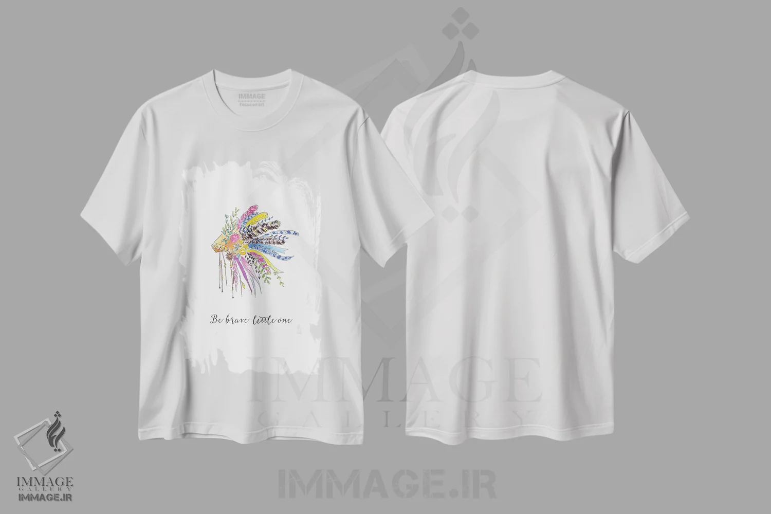 تیشرت سفید طرح دار – تیشرت انگیزشی ,"شجاع باش" اثر مرسدس لوپز چارّو immage.ir