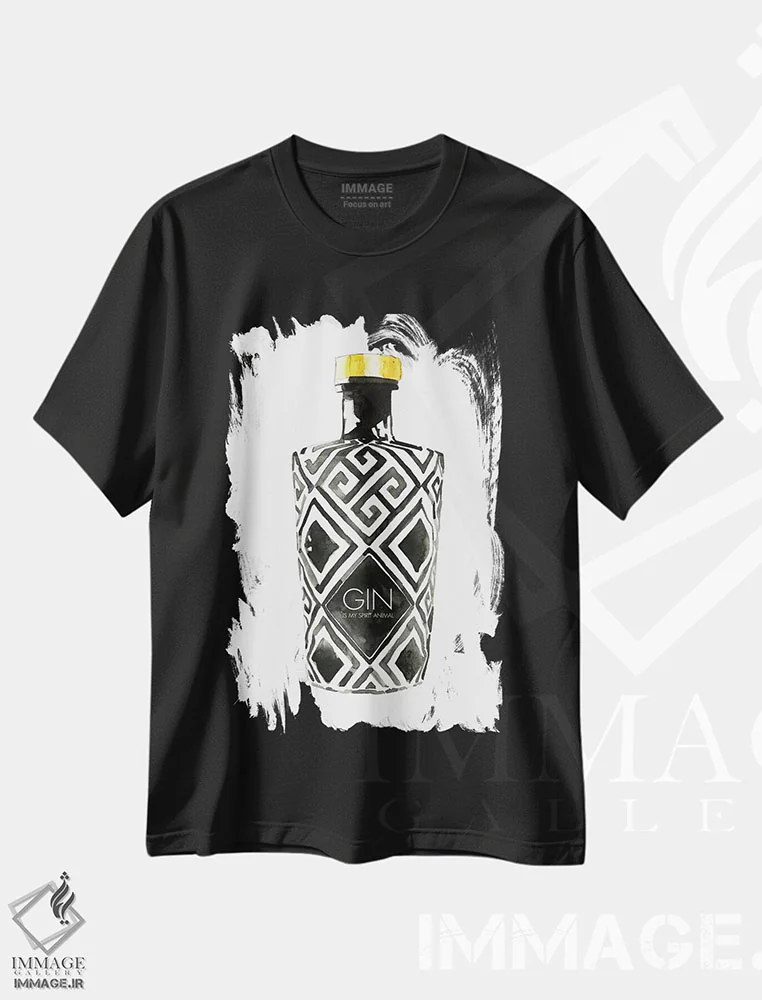تیشرت مشکی طرح دار – تیشرت مینیمالیستی ,جین حیوان روحی من است اثر مرسدس لوپز چارّو فروشگاه ایماژ