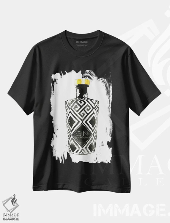 تیشرت مشکی طرح دار – تیشرت مینیمالیستی ,جین حیوان روحی من است اثر مرسدس لوپز چارّو فروشگاه ایماژ