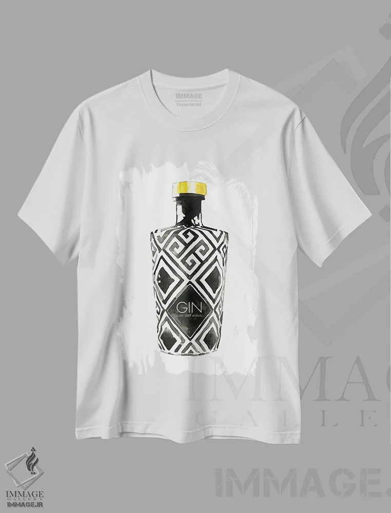 تیشرت سفید طرح دار – تیشرت مینیمالیستی ,جین حیوان روحی من است اثر مرسدس لوپز چارّو immage.ir