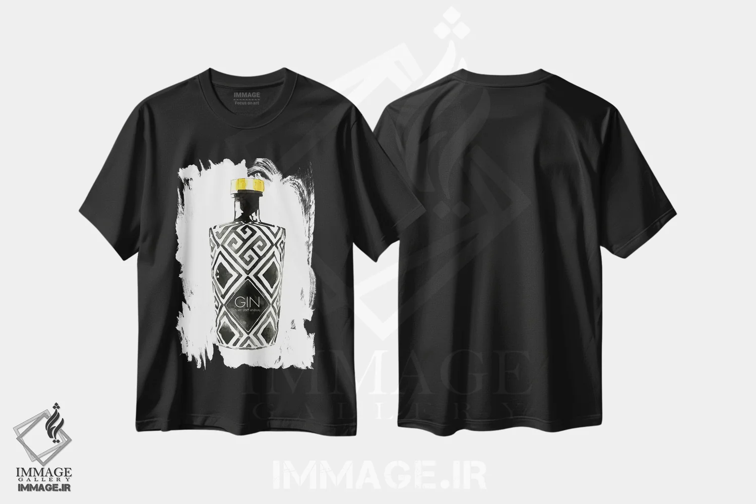 تیشرت مشکی طرح دار – تیشرت مینیمالیستی ,جین حیوان روحی من است اثر مرسدس لوپز چارّو فروشگاه ایماژ