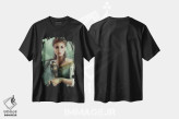 تیشرت مشکی طرح دار – تیشرت هنری زنانه ,روح رازآلود اثر ملانی دلان فروشگاه ایماژ