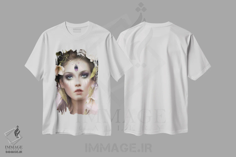 تیشرت سفید طرح دار – تیشرت فانتزی ,شادی سرمست کننده اثر ملانی دلان فروشگاه ایماژ