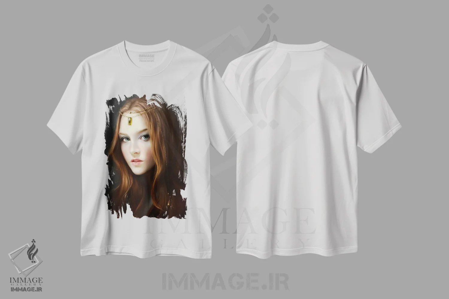 تیشرت سفید طرح دار – تیشرت هنری زنانه ,بی رحم اثر ملانی دلان فروشگاه ایماژ