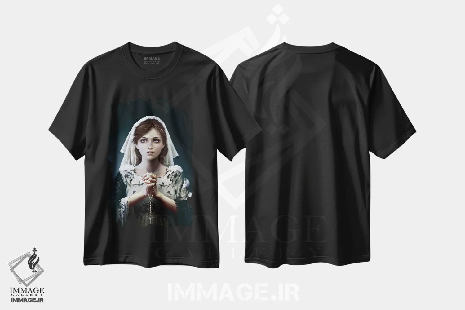 تیشرت مشکی طرح دار – تیشرت هنری ,هیچ چیز مرا نجات نخواهد داد اثر ملانی دلان immage.ir