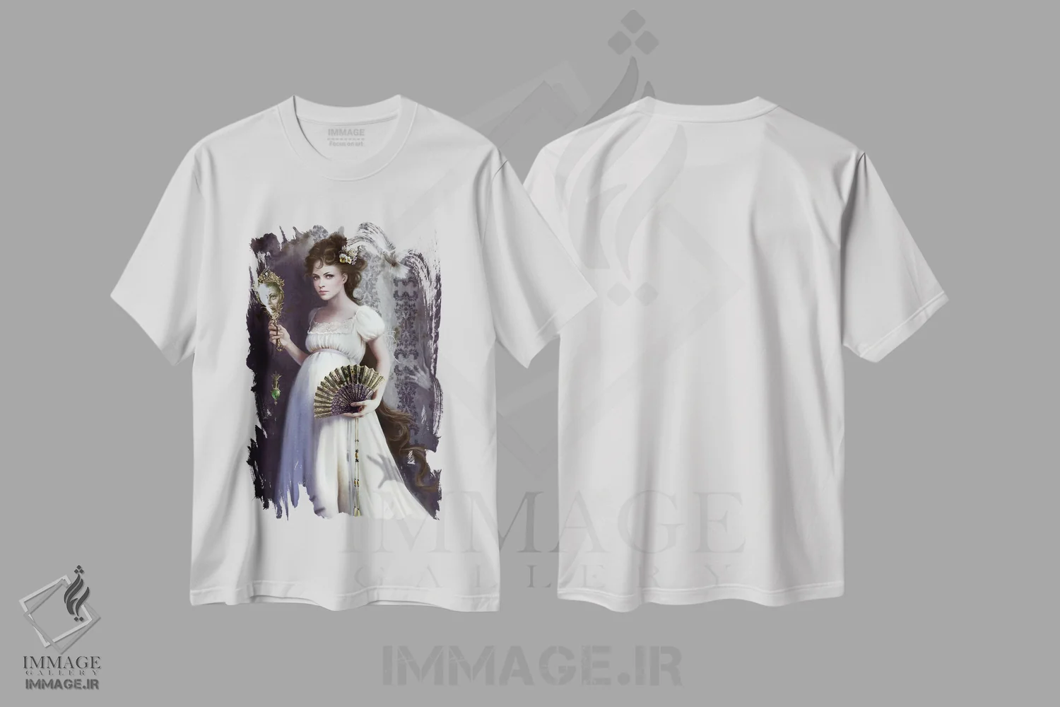 تیشرت سفید طرح دار – تیشرت فانتزی ,لیا اثر ملانی دلان فروشگاه ایماژ