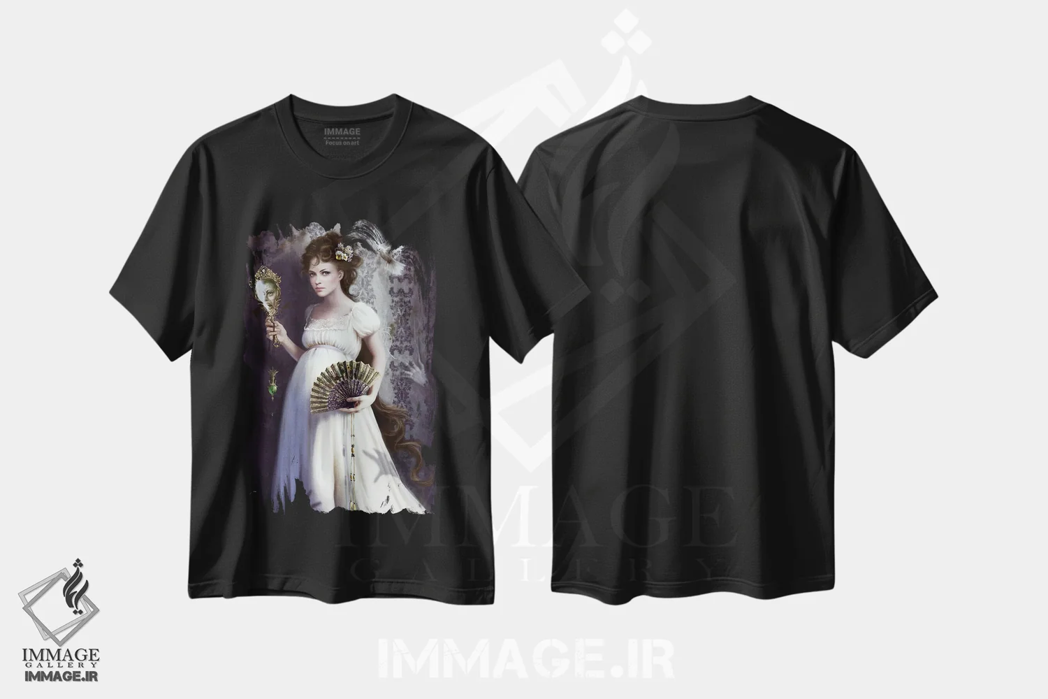 تیشرت مشکی طرح دار – تیشرت فانتزی ,لیا اثر ملانی دلان immage.ir