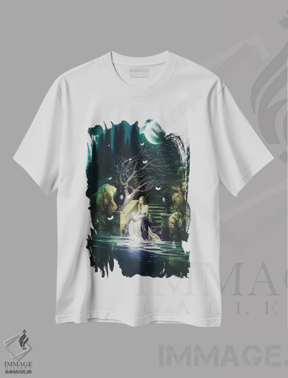 تیشرت سفید طرح دار – تیشرت فانتزی ,ده آرزو اثر ملانی دلان فروشگاه ایماژ