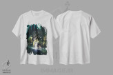 تیشرت سفید طرح دار – تیشرت فانتزی ,ده آرزو اثر ملانی دلان فروشگاه ایماژ