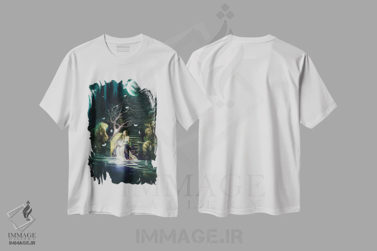 تیشرت سفید طرح دار – تیشرت فانتزی ,ده آرزو اثر ملانی دلان فروشگاه ایماژ