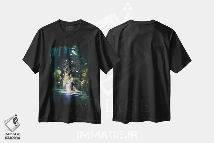تیشرت مشکی طرح دار – تیشرت فانتزی ,ده آرزو اثر ملانی دلان immage.ir