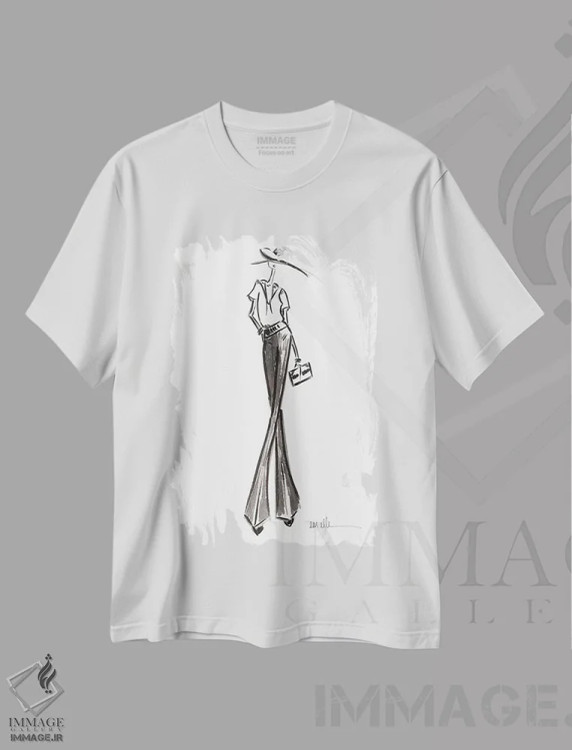 تیشرت سفید طرح دار – تیشرت انگیزشی ,با گام استوار اثر ام ال فروشگاه ایماژ