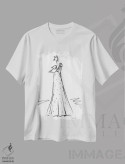 تیشرت سفید طرح دار – تیشرت مینیمال ,کمی درخشش اثر ام ال immage.ir