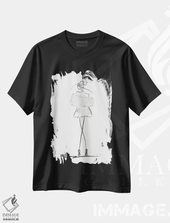 تیشرت مشکی طرح دار – تیشرت مد و فشن ,جذابیت اثر ام ال فروشگاه ایماژ