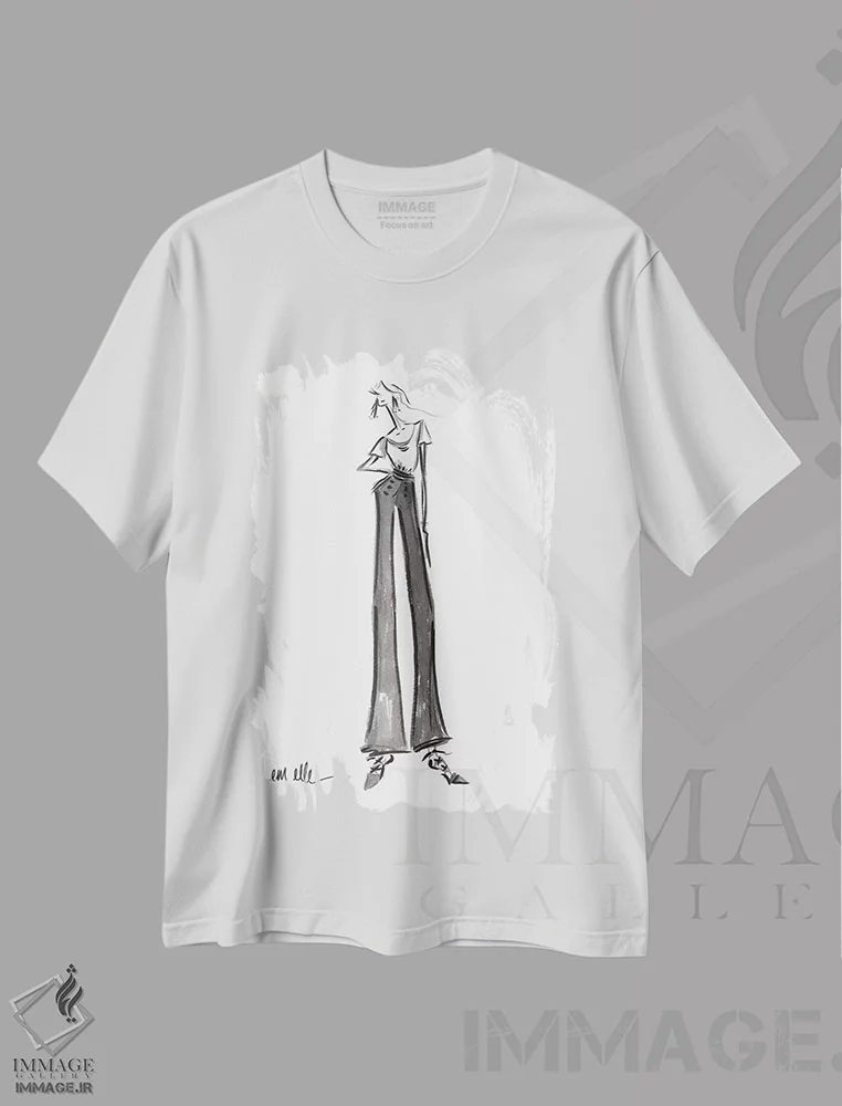 تیشرت سفید طرح دار – تیشرت انگیزشی ,از پسش برمی آیم اثر ام ال immage.ir