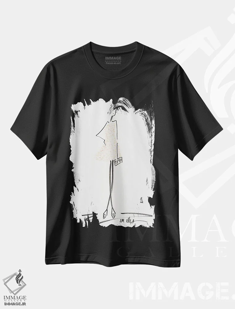 تیشرت مشکی طرح دار – تیشرت بهاری ,بهار است اثر ام ال immage.ir