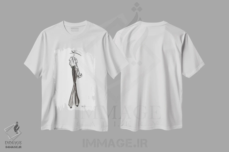 تیشرت سفید طرح دار – تیشرت انگیزشی ,با گام استوار اثر ام ال فروشگاه ایماژ