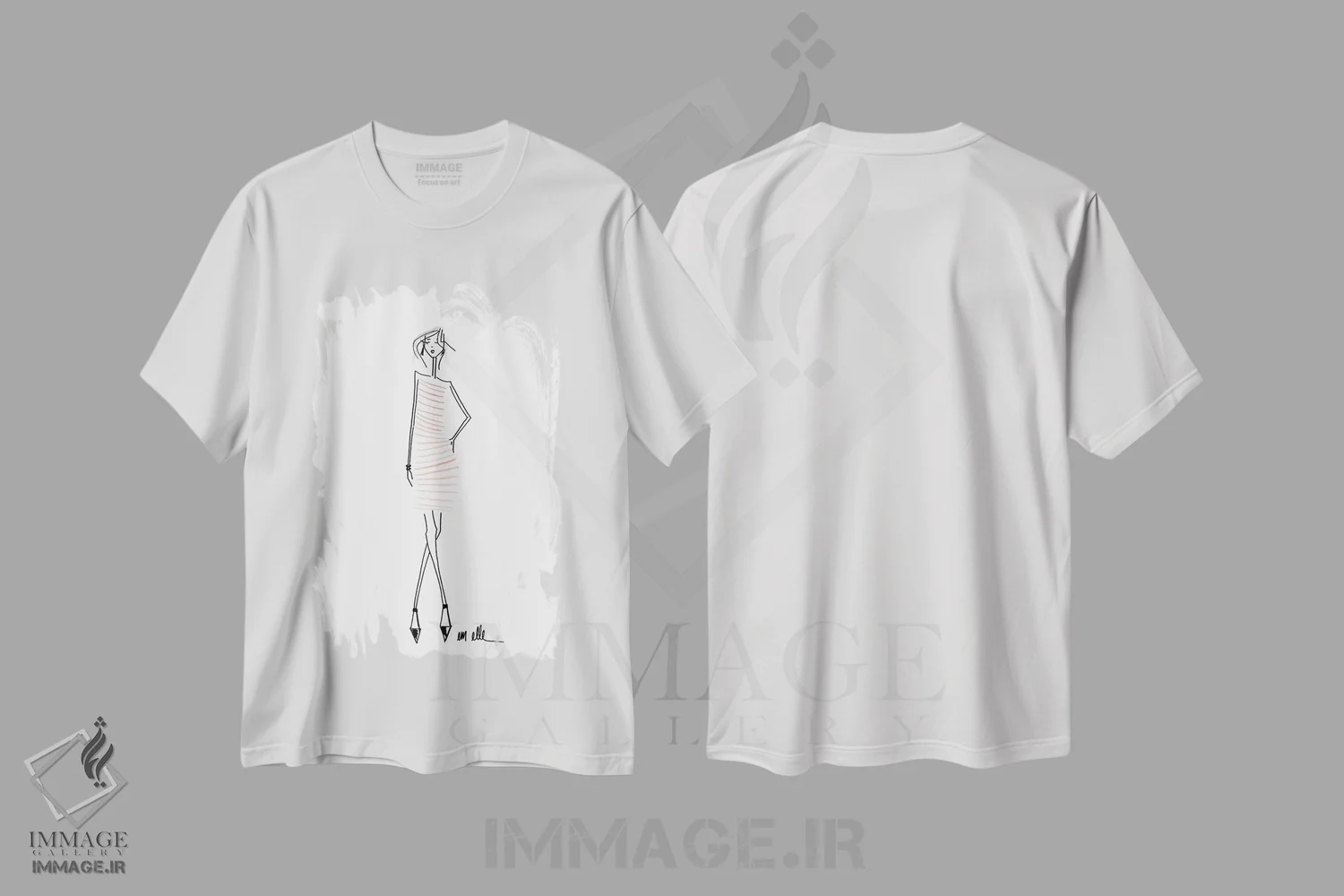 تیشرت سفید طرح دار – تیشرت مینیمال ,من قبول دارم اثر ام ال فروشگاه ایماژ