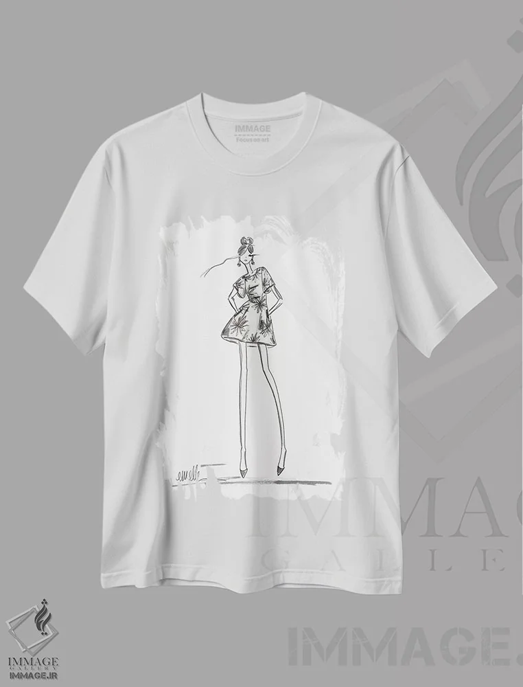 تیشرت سفید طرح دار – تیشرت هنری مینیمال ,گاهی اوقات اثر ام ال immage.ir