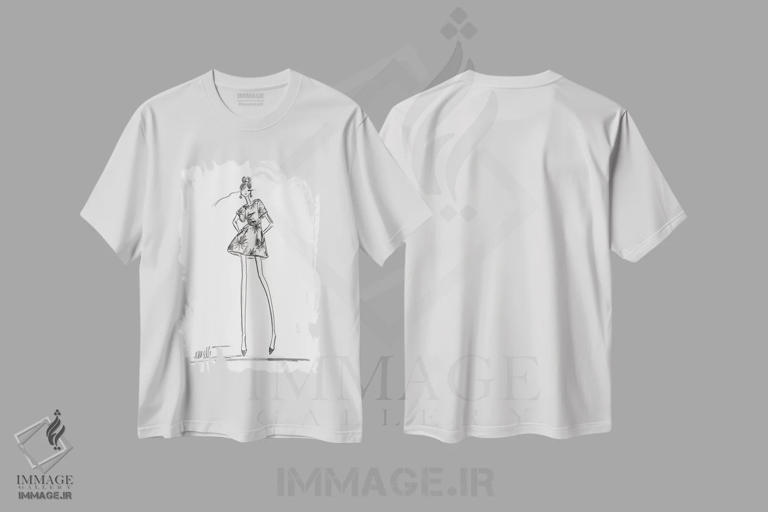 تیشرت سفید طرح دار – تیشرت هنری مینیمال ,گاهی اوقات اثر ام ال immage.ir