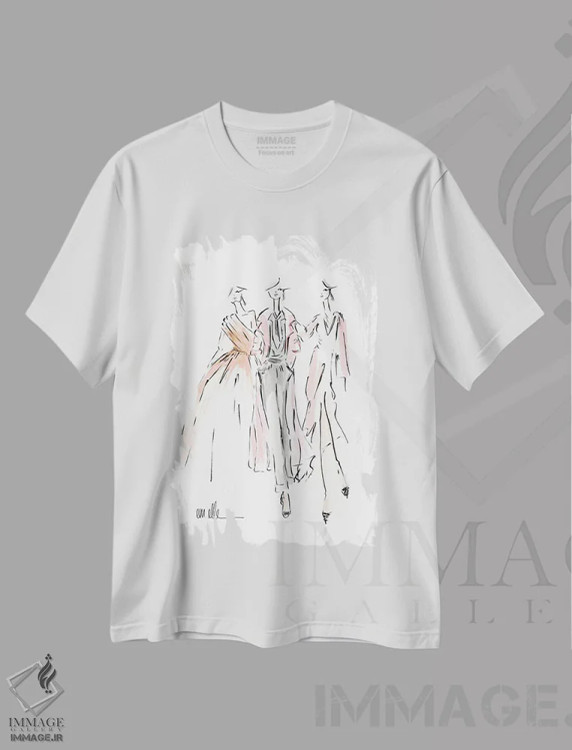 تیشرت سفید طرح دار – تیشرت مد زنانه ,گروه من اثر ام ال فروشگاه ایماژ