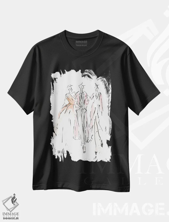 تیشرت مشکی طرح دار – تیشرت مد زنانه ,گروه من اثر ام ال immage.ir