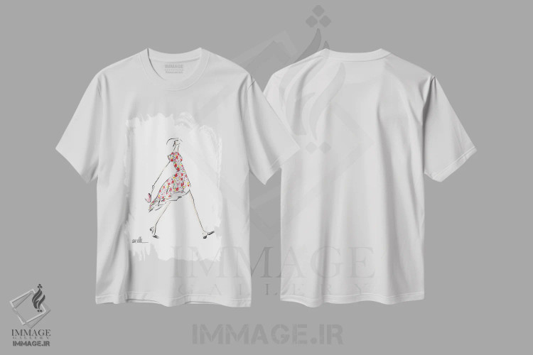 تیشرت سفید طرح دار – تیشرت هنری ,روز روشن اثر ام ال immage.ir