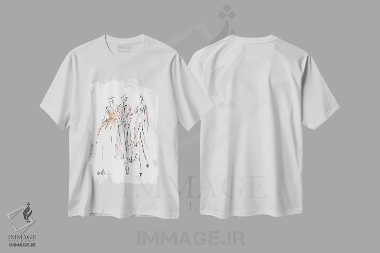 تیشرت سفید طرح دار – تیشرت مد زنانه ,گروه من اثر ام ال فروشگاه ایماژ