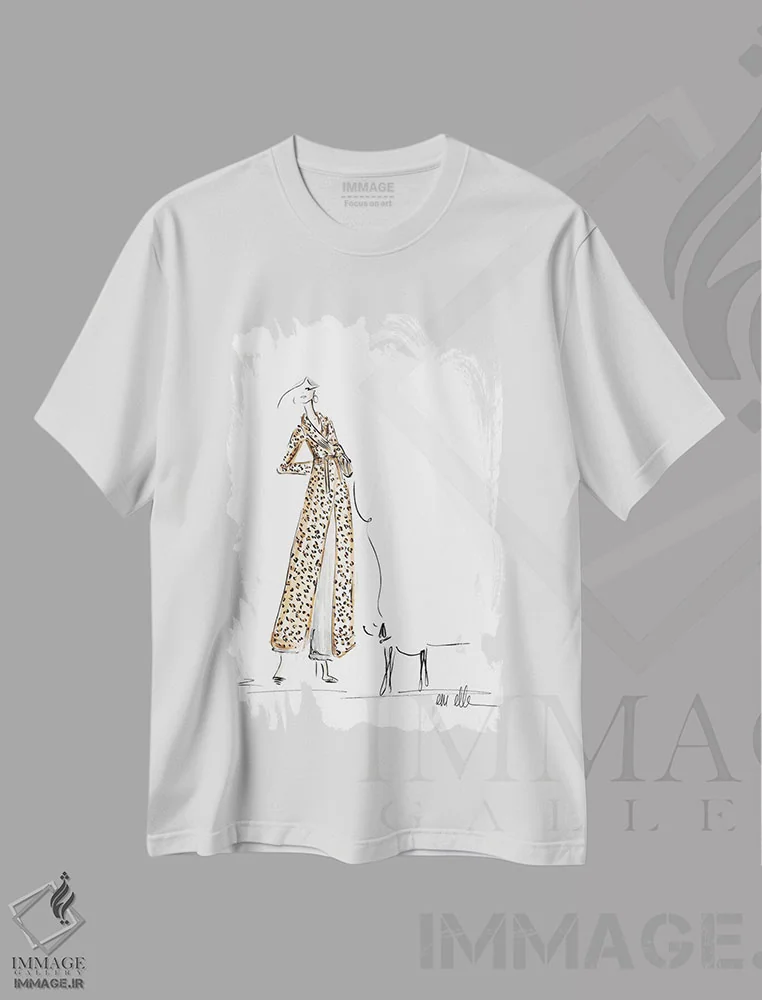 تیشرت سفید طرح دار – تیشرت مد زنانه ,به سمت خیابان پنجم اثر ام ال immage.ir