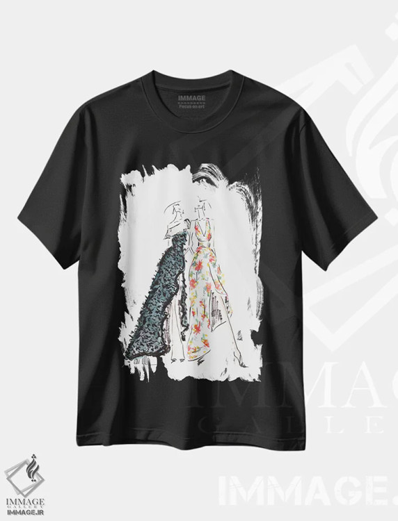 تیشرت مشکی طرح دار – تیشرت مد زنانه ,شب ما اثر ام ال immage.ir