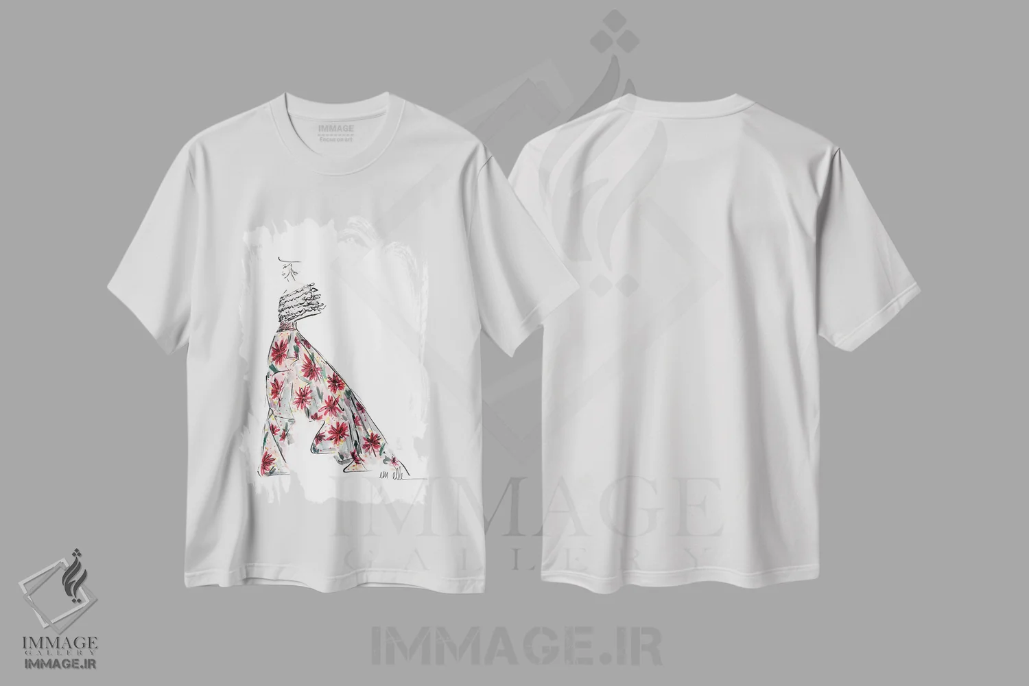 تیشرت سفید طرح دار – تیشرت مد زنانه ,مفتخر اثر ام ال immage.ir