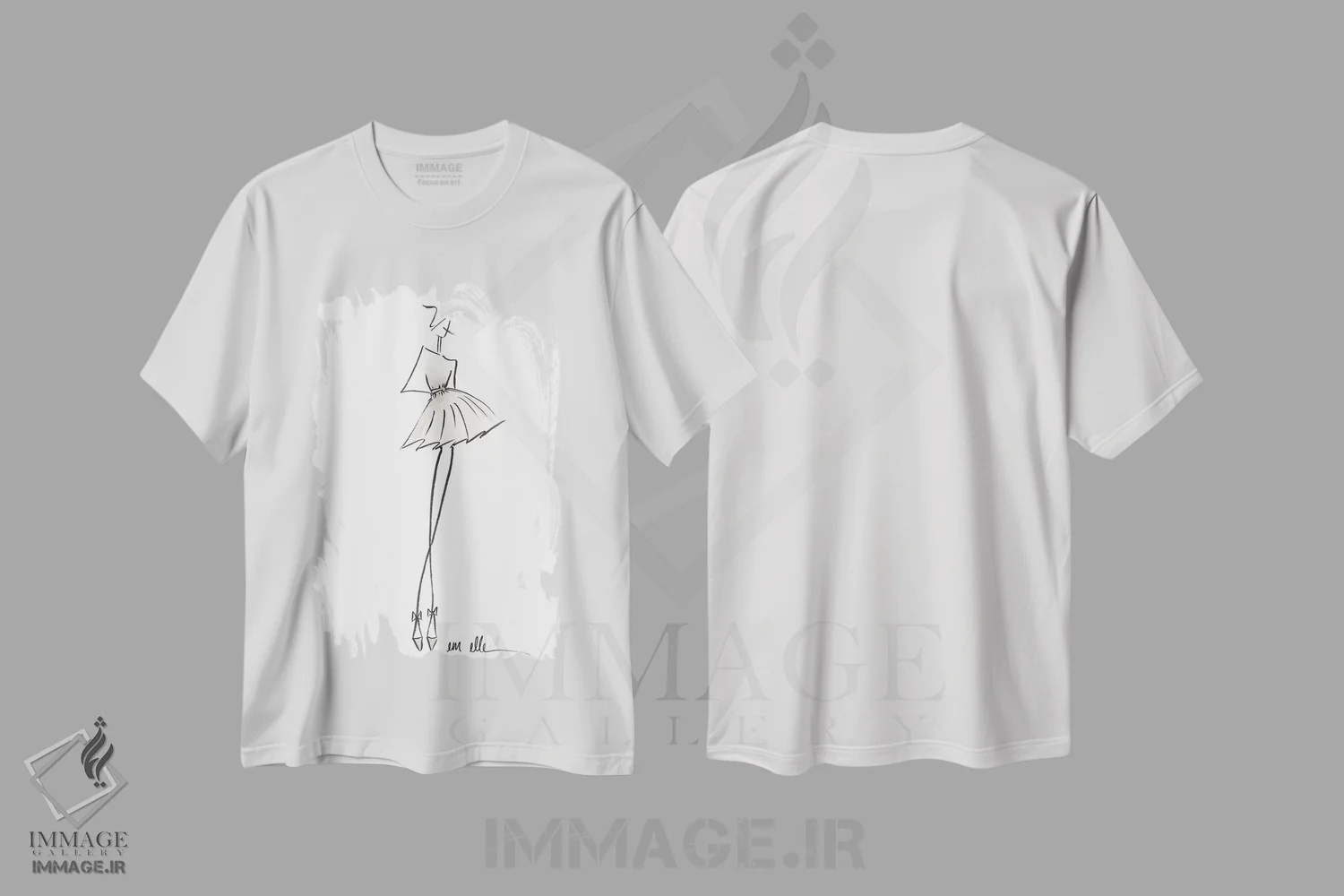 تیشرت سفید طرح دار – تیشرت هنری ,همیشه اثر ام ال فروشگاه ایماژ