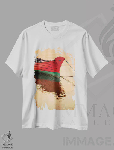 تیشرت سفید طرح دار – تیشرت طبیعت ,راهی می شویم اثر ملیسا مک کلین فروشگاه ایماژ