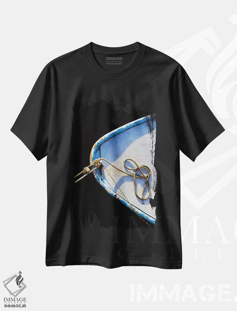 تیشرت مشکی طرح دار – تیشرت طبیعت ,سوار شدن اثر ملیسا مک کلین immage.ir