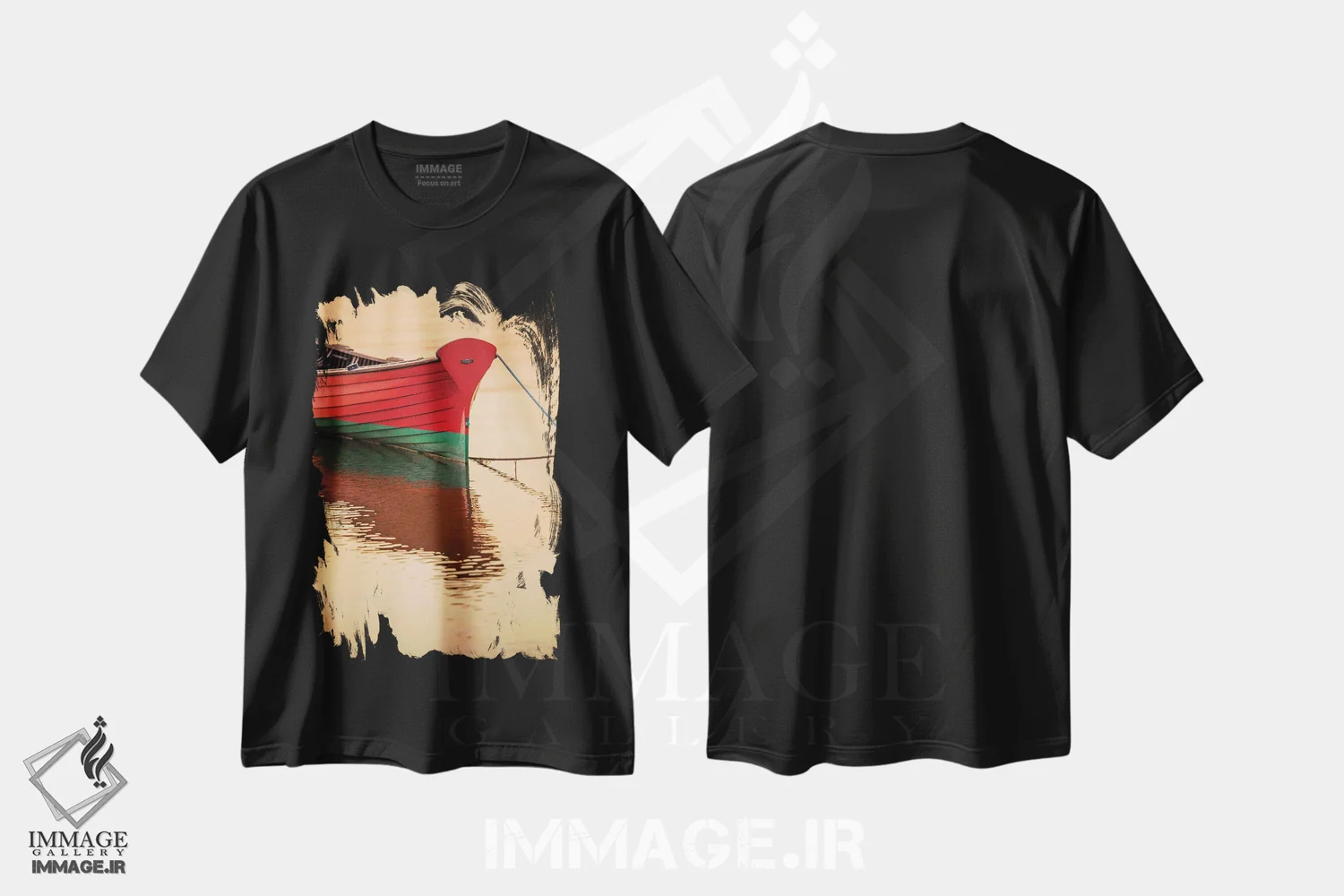 تیشرت مشکی طرح دار – تیشرت طبیعت ,راهی می شویم اثر ملیسا مک کلین immage.ir