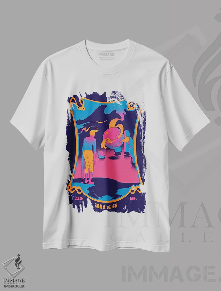 تیشرت سفید طرح دار – تیشرت فانتزی ,"تابستان " اثر ماتیولِه فروشگاه ایماژ