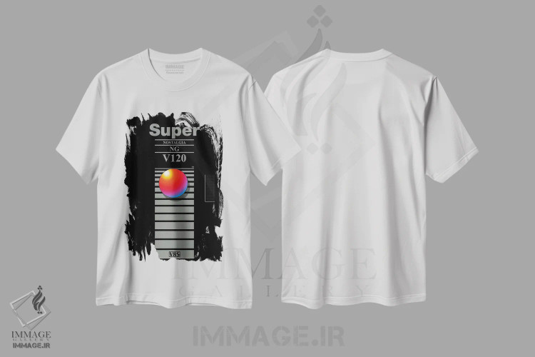 تیشرت سفید طرح دار – تیشرت وینتیج ,"نوستالژی شدید" اثر ماتیولِه immage.ir
