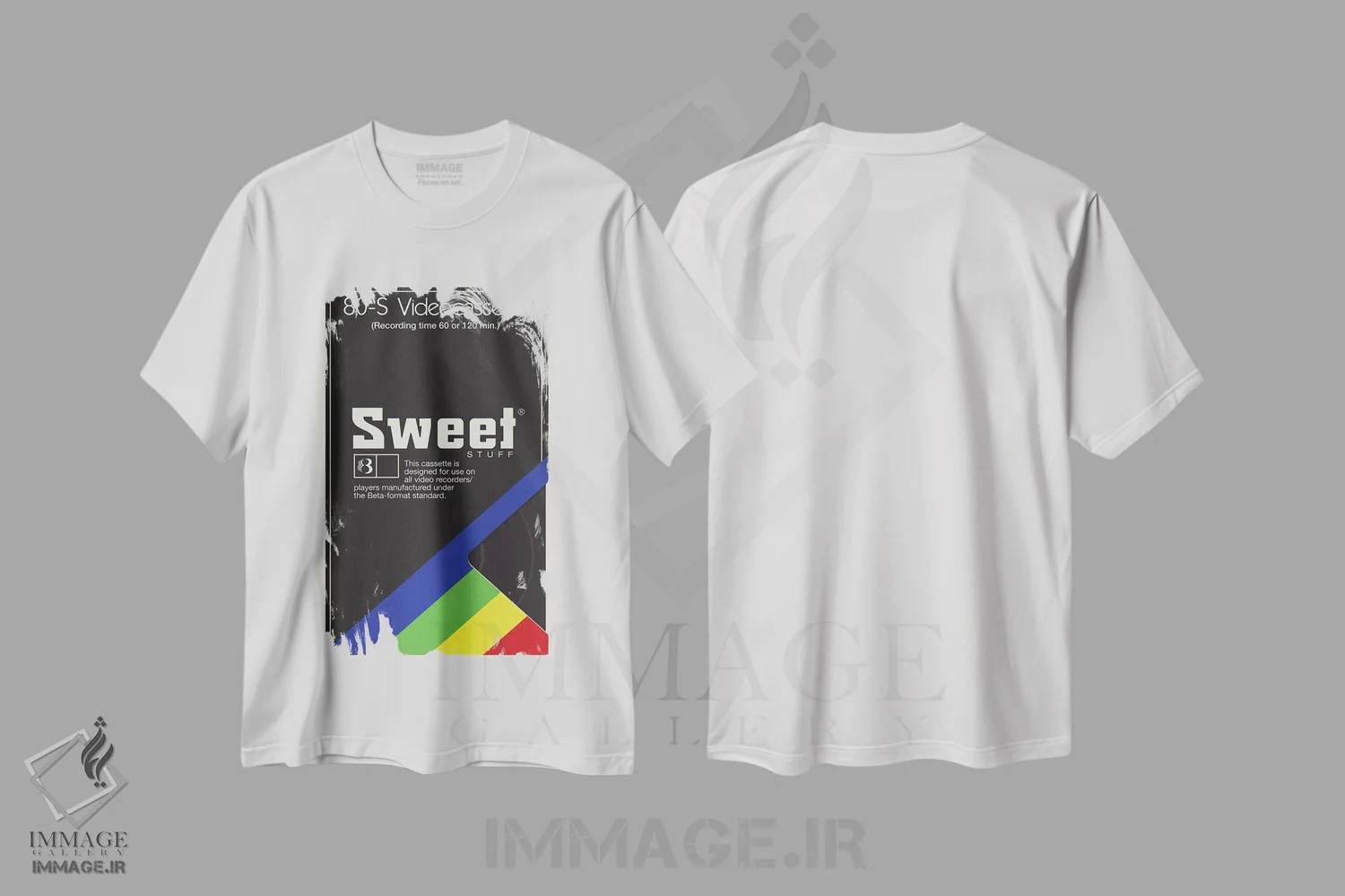 تیشرت سفید طرح دار – تیشرت وینتیج ,"چیزهای شیرین" اثر ماتیولِه فروشگاه ایماژ