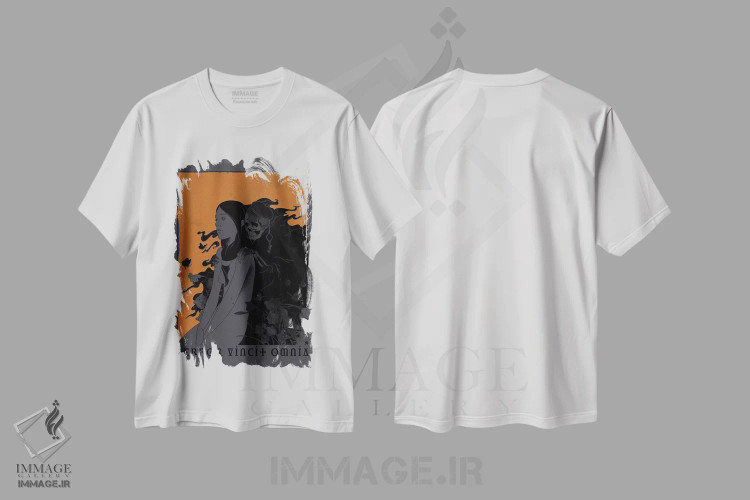 تیشرت سفید طرح دار – تیشرت گوتیک ,"ترس بر همه چیز غلبه می کند" اثر ماتیولِه immage.ir