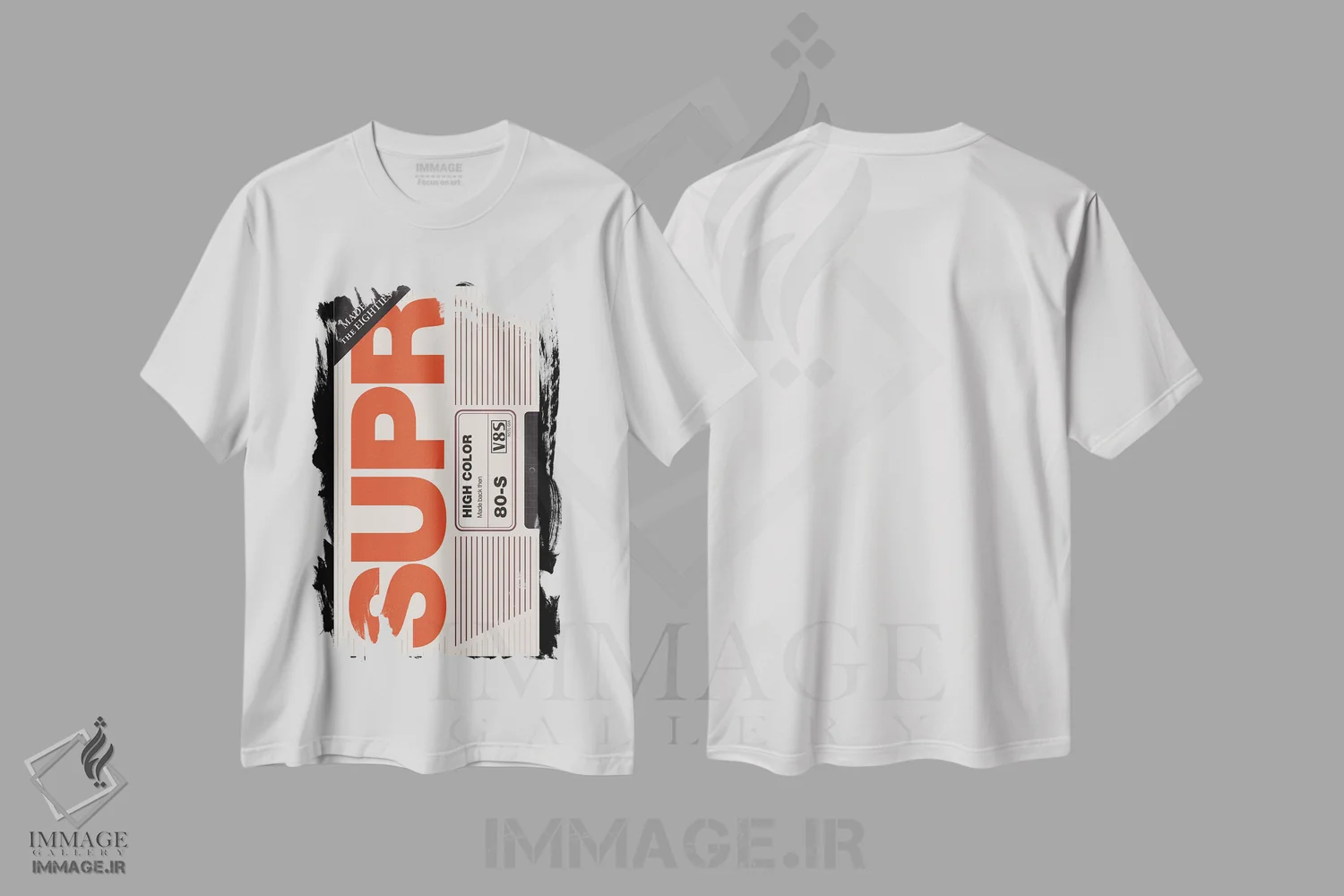 تیشرت سفید طرح دار – تیشرت تایپوگرافی ,"سوپر" اثر ماتیولِه immage.ir
