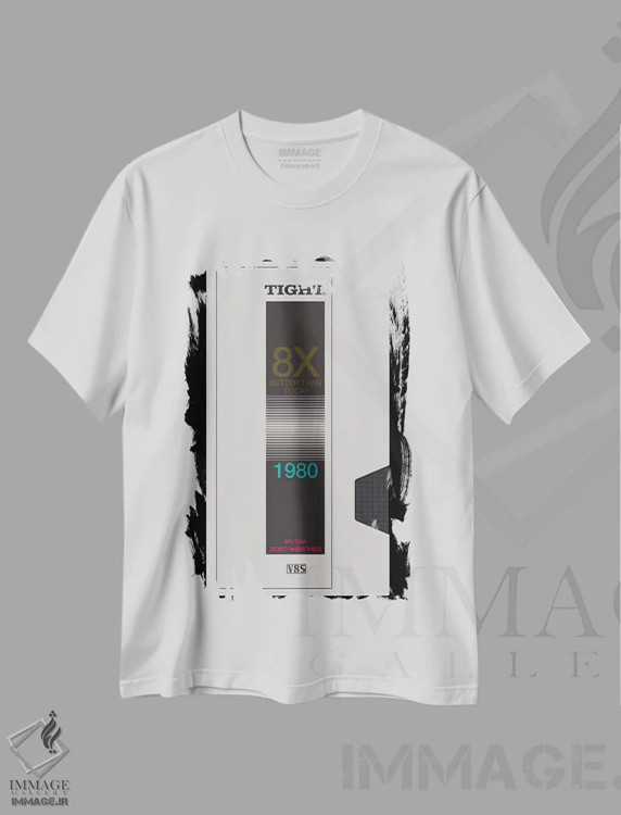 تیشرت سفید طرح دار – تیشرت رترو ,"محکم" اثر ماتیولِه فروشگاه ایماژ