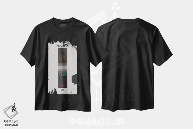 تیشرت مشکی طرح دار – تیشرت رترو ,"محکم" اثر ماتیولِه immage.ir