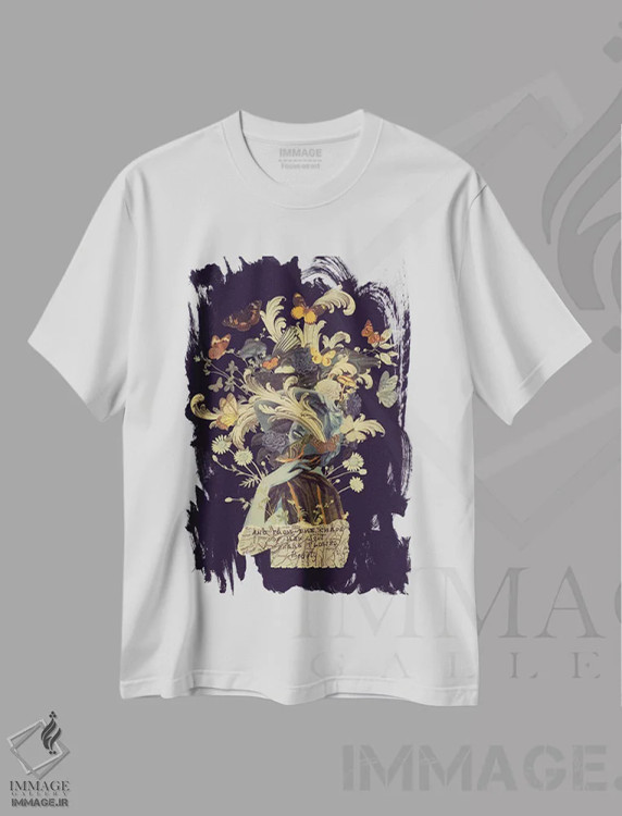 تیشرت سفید طرح دار – تیشرت گل دار ,"خودپسندی" اثر ماتیولِه فروشگاه ایماژ
