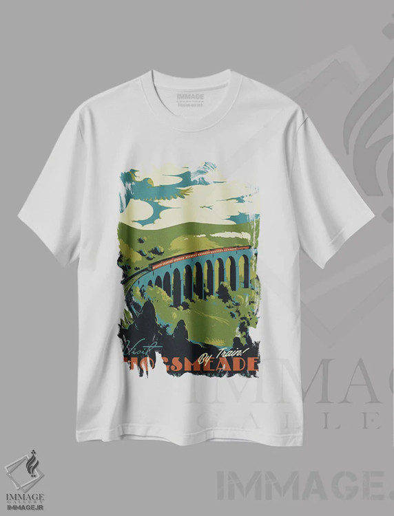 تیشرت سفید طرح دار – تیشرت هری پاتر ,"بازدید از هاگزمیید" اثر ماتیولِه immage.ir