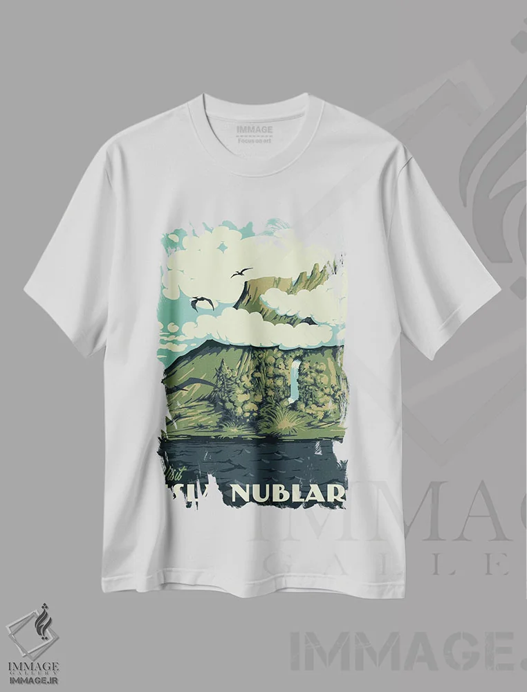 تیشرت سفید طرح دار – تیشرت ژوراسیک پارک ,"بازدید از ایزلا نوبلار" اثر ماتیولِه فروشگاه ایماژ