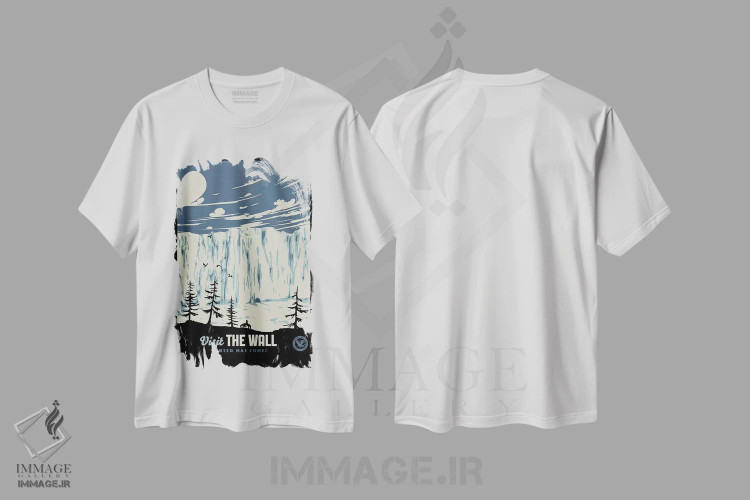 تیشرت سفید طرح دار – تیشرت وینتیج ,"بازدید از دیوار " اثر ماتیولِه immage.ir
