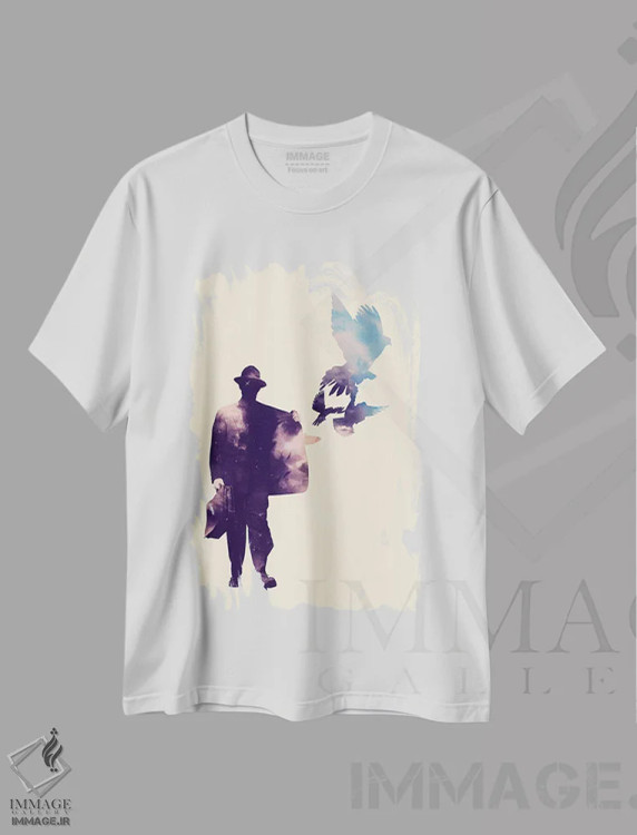 تیشرت سفید طرح دار – تیشرت صلح ,"صلح طلب" اثر ماتیولِه فروشگاه ایماژ