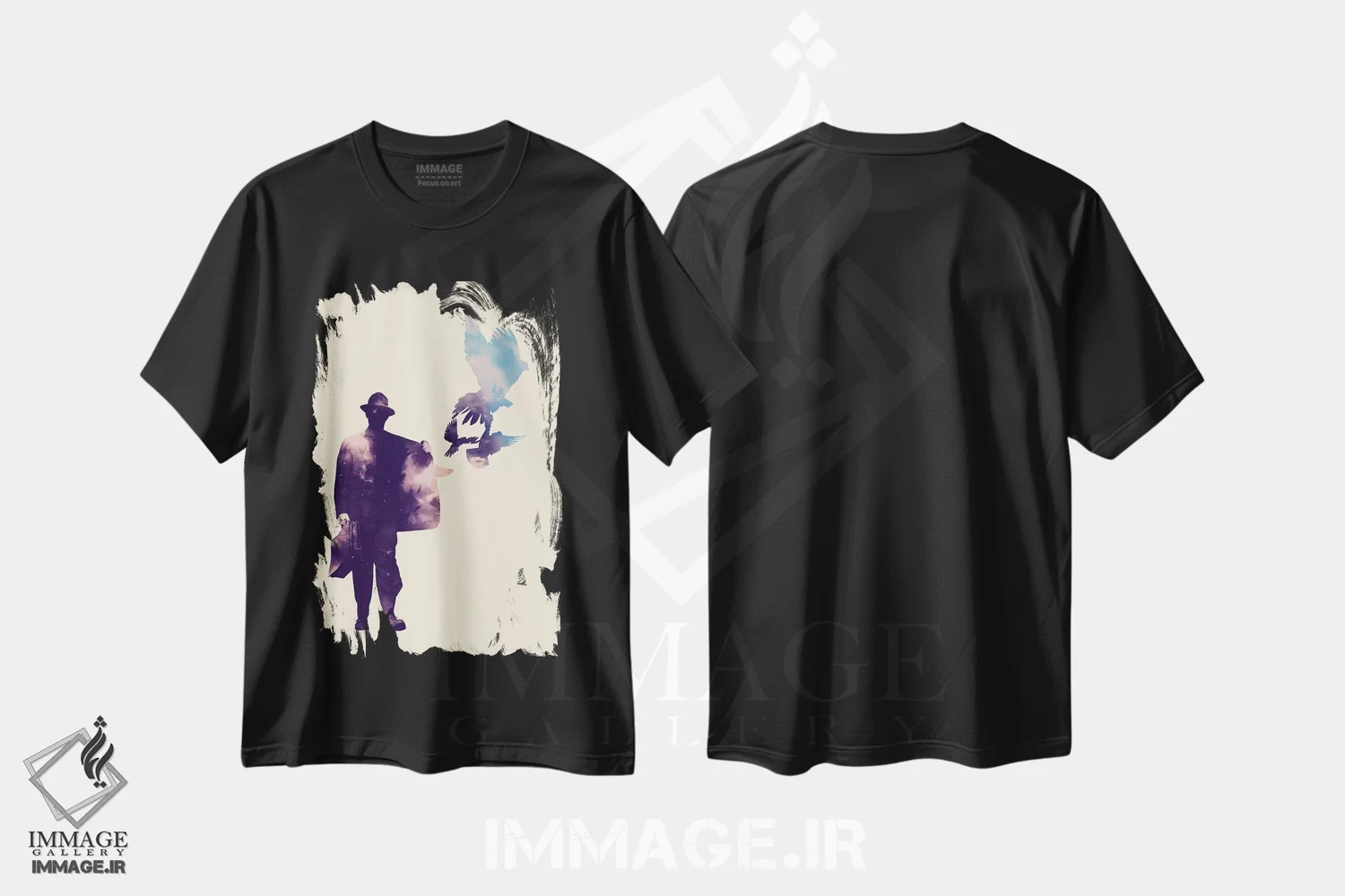 تیشرت مشکی طرح دار – تیشرت صلح ,"صلح طلب" اثر ماتیولِه immage.ir