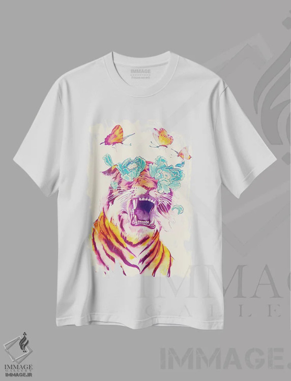 تیشرت سفید طرح دار – تیشرت حیوانات ,"گرمسیری" اثر ماتیولِه immage.ir